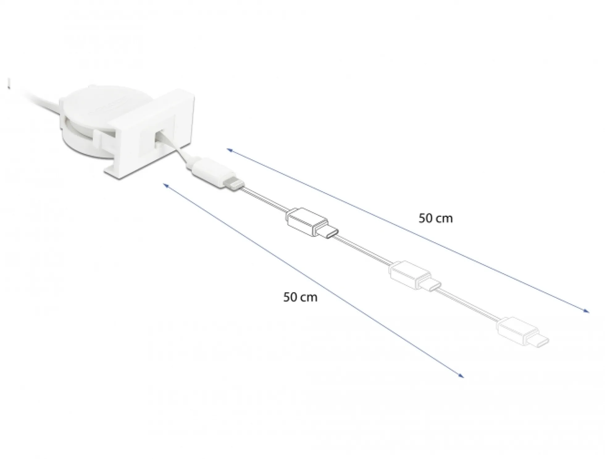 Easy 45 Module USB 2.0 kabel, USB Type-A til 8 Pin Lightning - DeLock