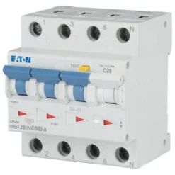 Eaton kombirelæ MRB4-20/3N/C/003-A, 20A, 30mA, C, 3P+N, 72 mm