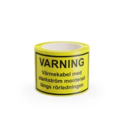 Ebeco advarselstape til varmekabel, 100 mm, 33 m