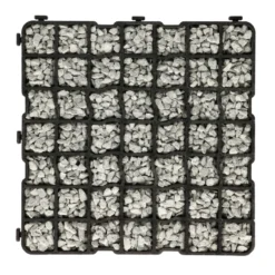 Ecogrid N50 græsarmering, 500 x 500 x 50 mm, sort, 24 t - LHI