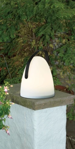 Eglo batteridrevet bordlampe, med afbryder, Ø210 mm, H300 mm, hvid/sort