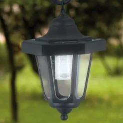 Eglo solcelle hængende lanterne med spyd, H740 mm, sort