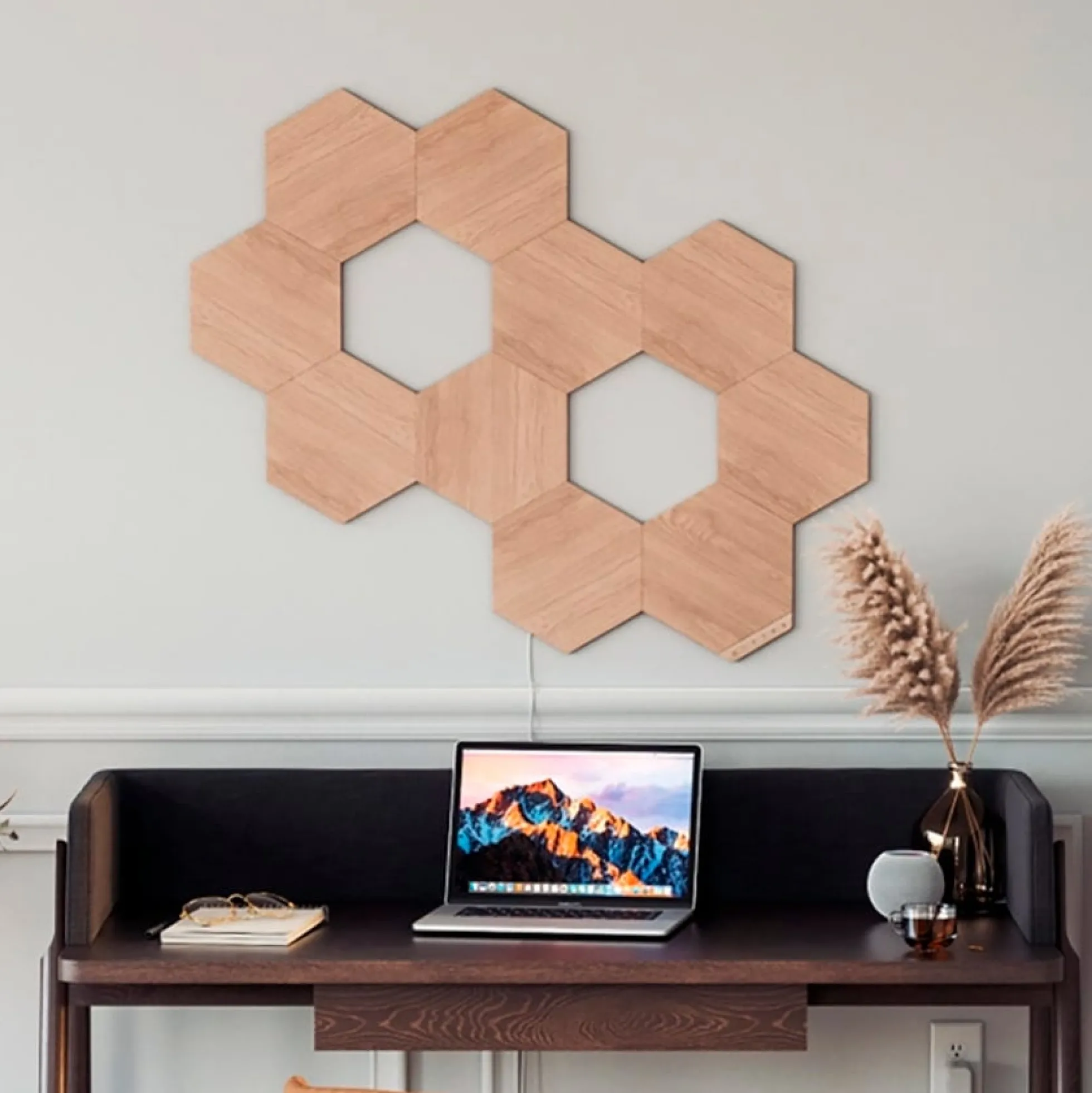Element Wood look Hexagon udvidelsespakke med 3 paneler - Nanoleaf