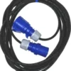 E-line forlængerkabel 3G1,5 H07RN-F, CEE, 3 pol 230V/16A, sort neopren, 10m