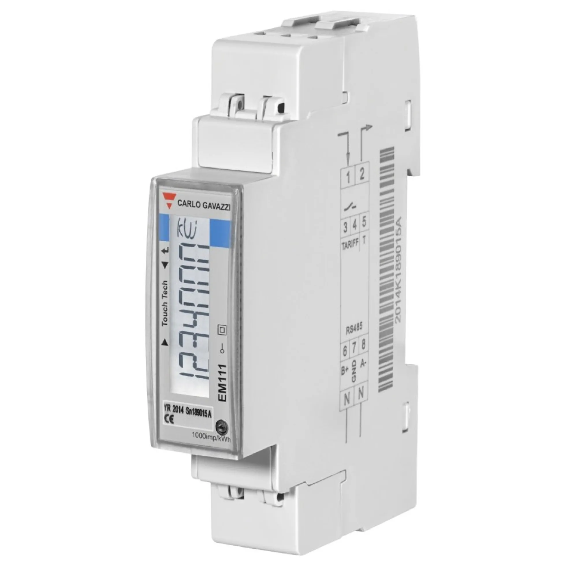 EL-måler 1-faset op til 45Amp direkte Modbus udg MID godkendt