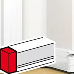 Endestykke til installationskanal 50 x 180 mm