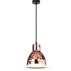 E27 pendelophæng, kobber - Ø15cm, max 60W, uden lyskilde (restsalg)