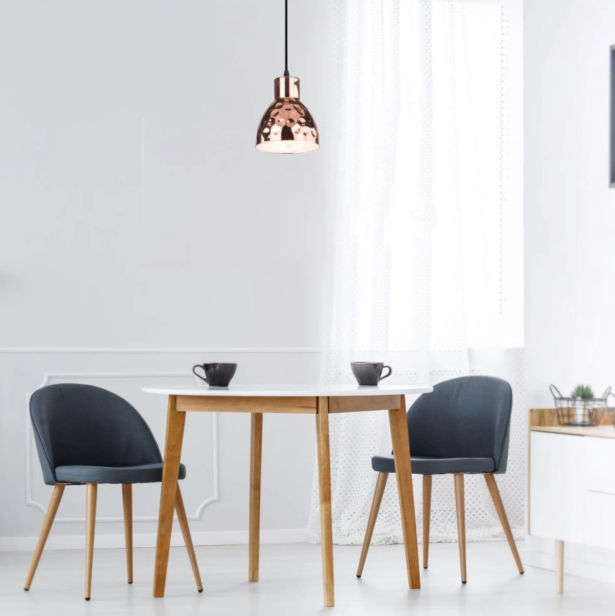 E27 pendelophæng, kobber - Ø15cm, max 60W, uden lyskilde (restsalg)