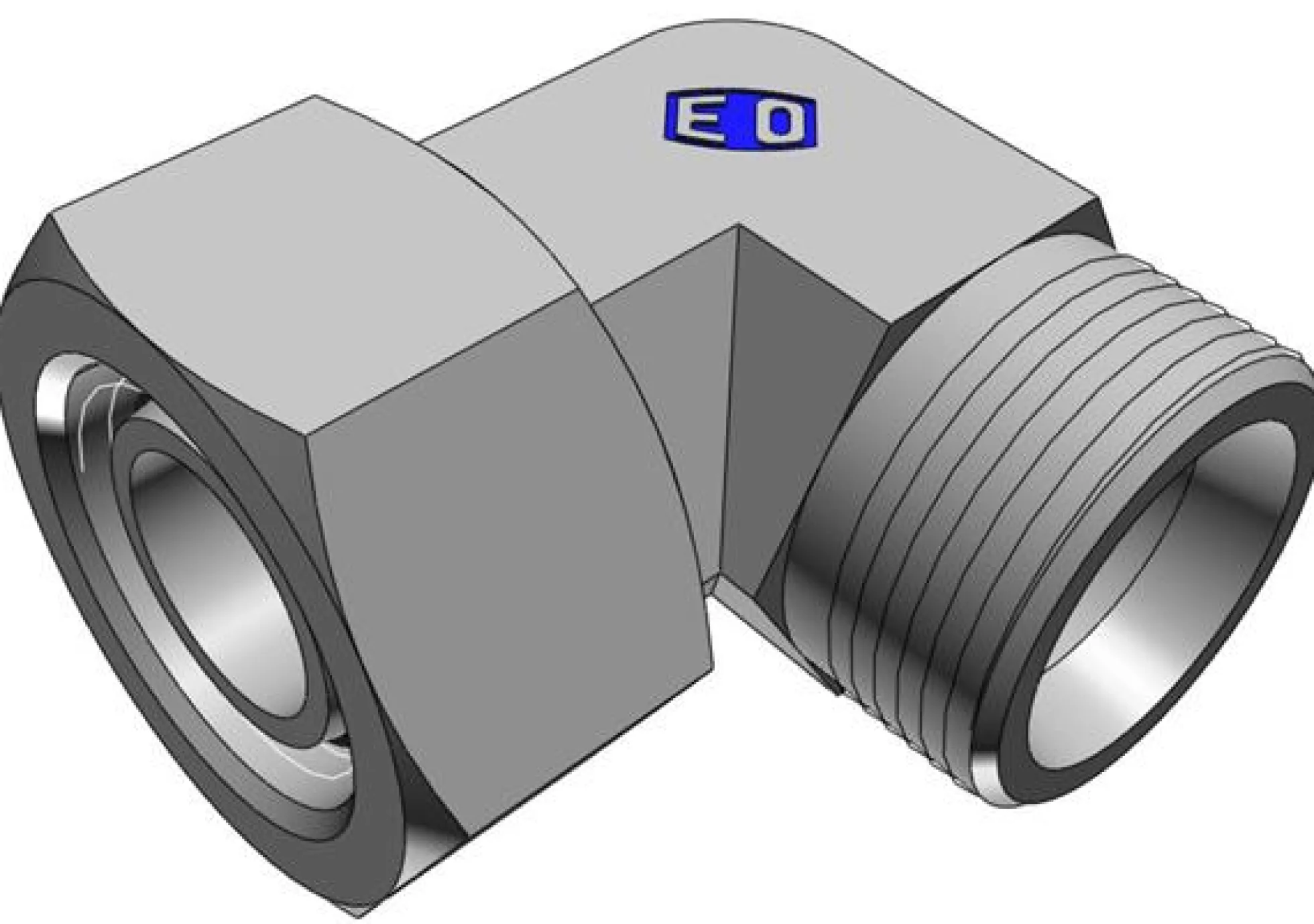 Ermeto EW samler vinkel, stilbar, 10 mm, M18 x 1.5, 90°, kromateret stål, svær