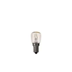 E14 25W halogen ovnpære, 100lm, maks. 300°C, dæmpbar, 230V, 2200K