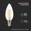 E14 6W LED kertepære, Kultråd, Ikke dæmpbar, Varm hvid (2700K)