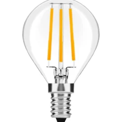 E14 2W LED pære, G45, 2700K, ikke dæmpbar