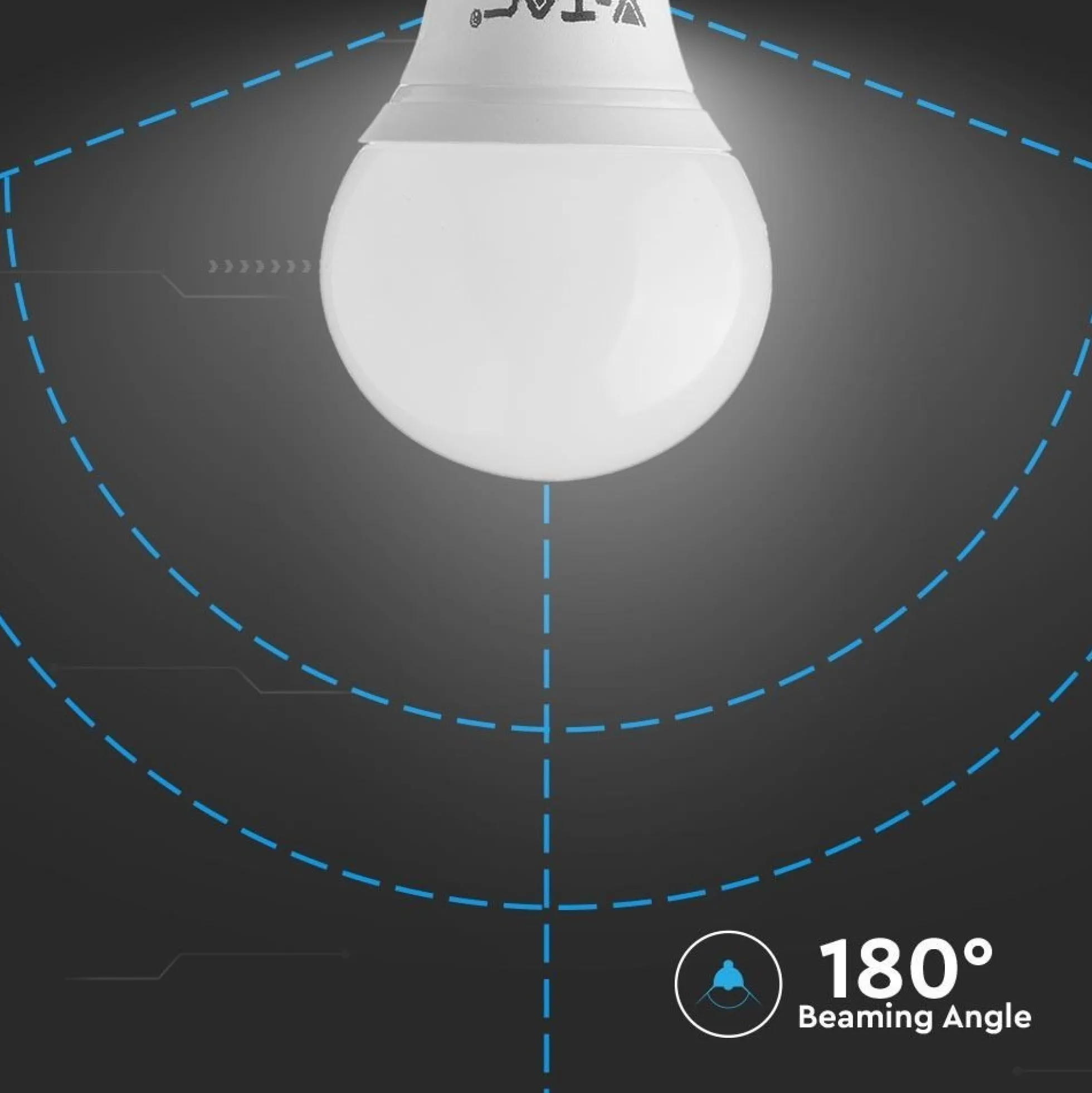 E14 3,7W LED pære, P45, Ikke dæmpbar, 6500K