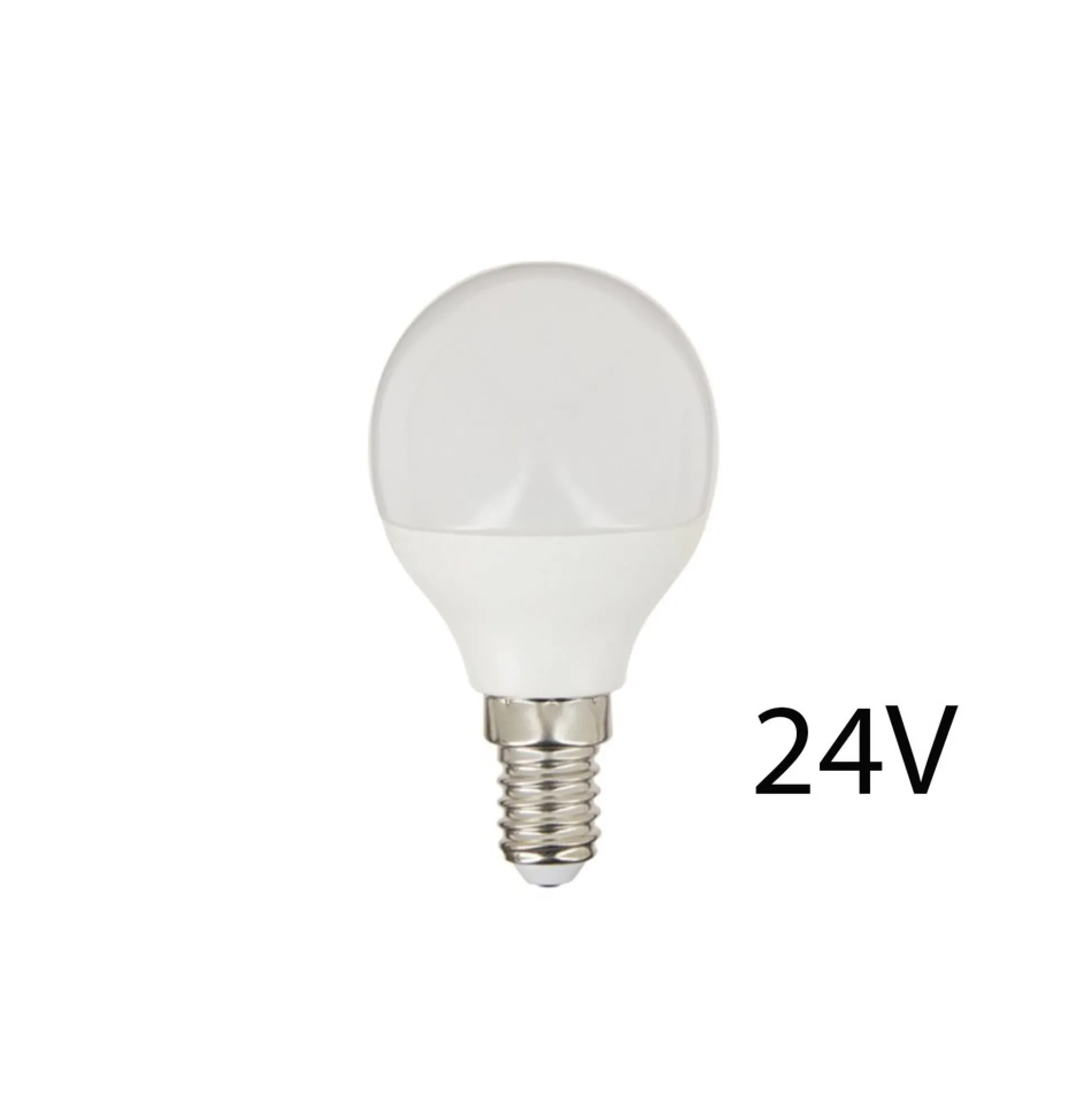 E14 4,5W LED pære - 24V DC, P45, varm hvid