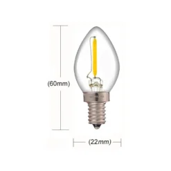 E14 0,7W mini pære, dæmpbar, 2700K, 60 x Ø22 mm - LEDlife