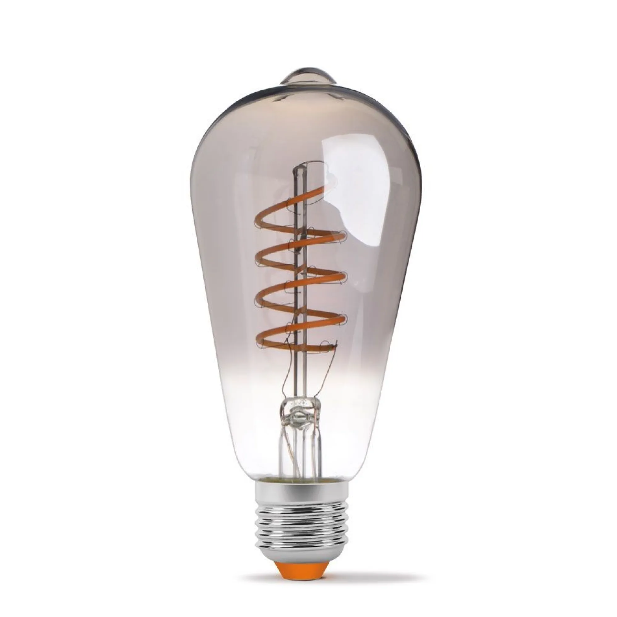 E27 4W ST64 filament LED pære, grafit glas, 100 lumen, dæmpbar, flicker free, 1800-2100K