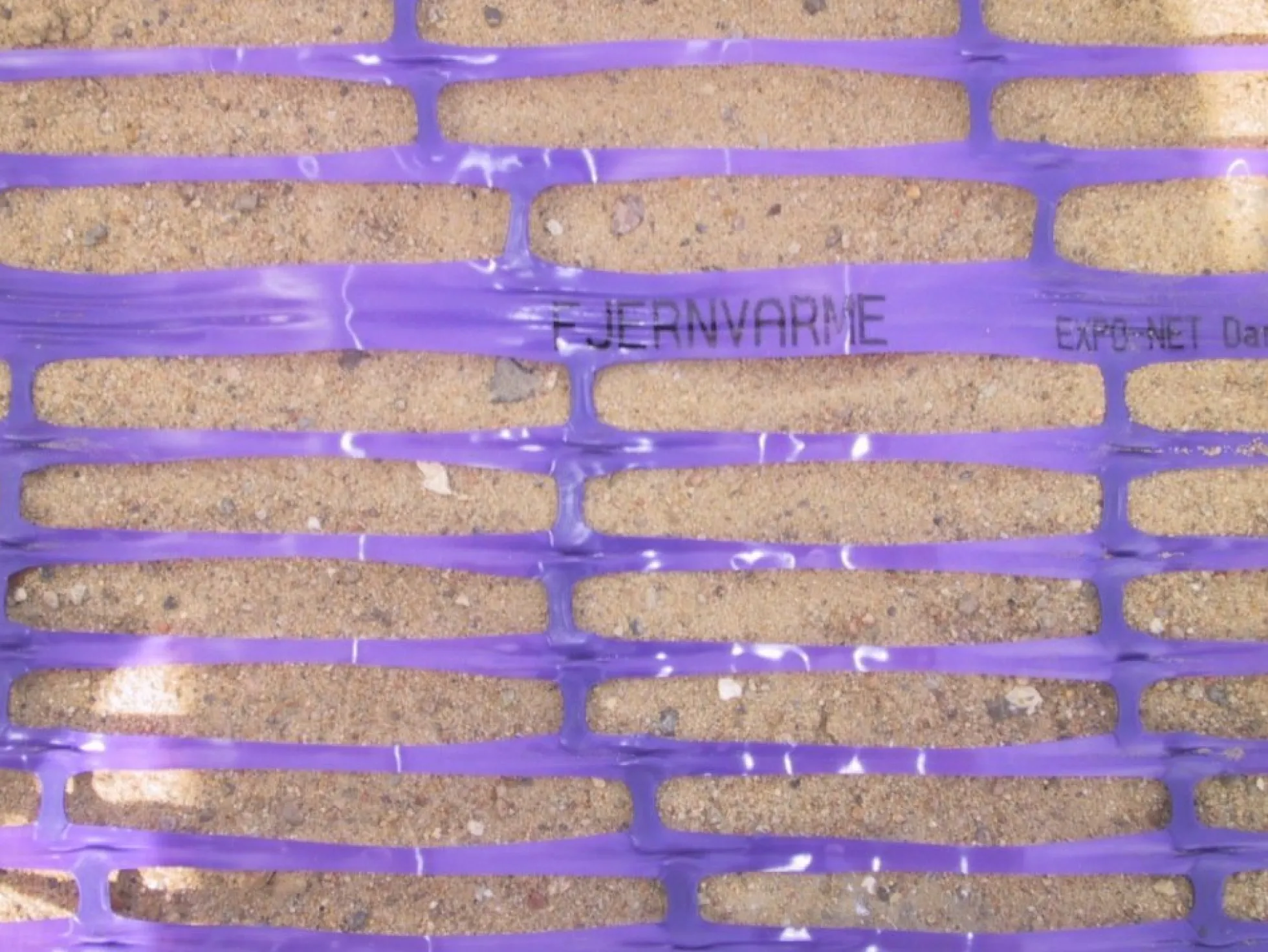 Expo-net advarselsnet, violet FJERNVARME, 0,5 x 100 meter