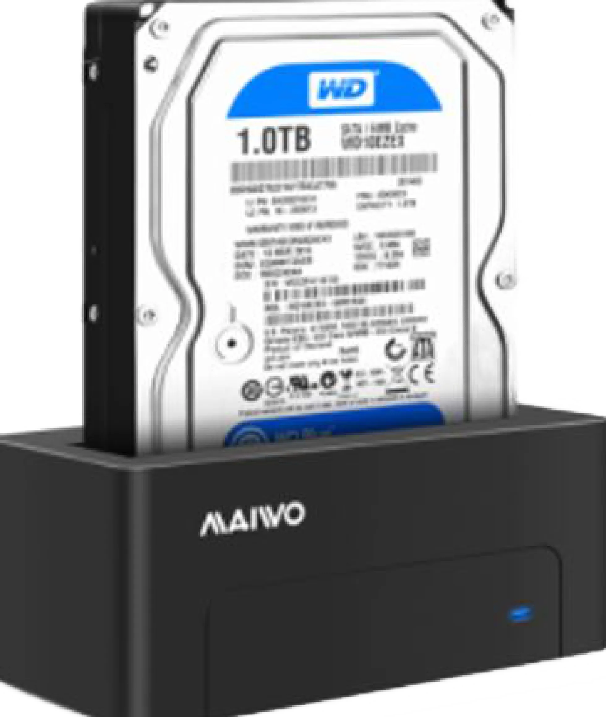 External HDD dock, USB-B, 3,5" or 2,5", USB 3.1 Gen1, 5 Gbps, sort