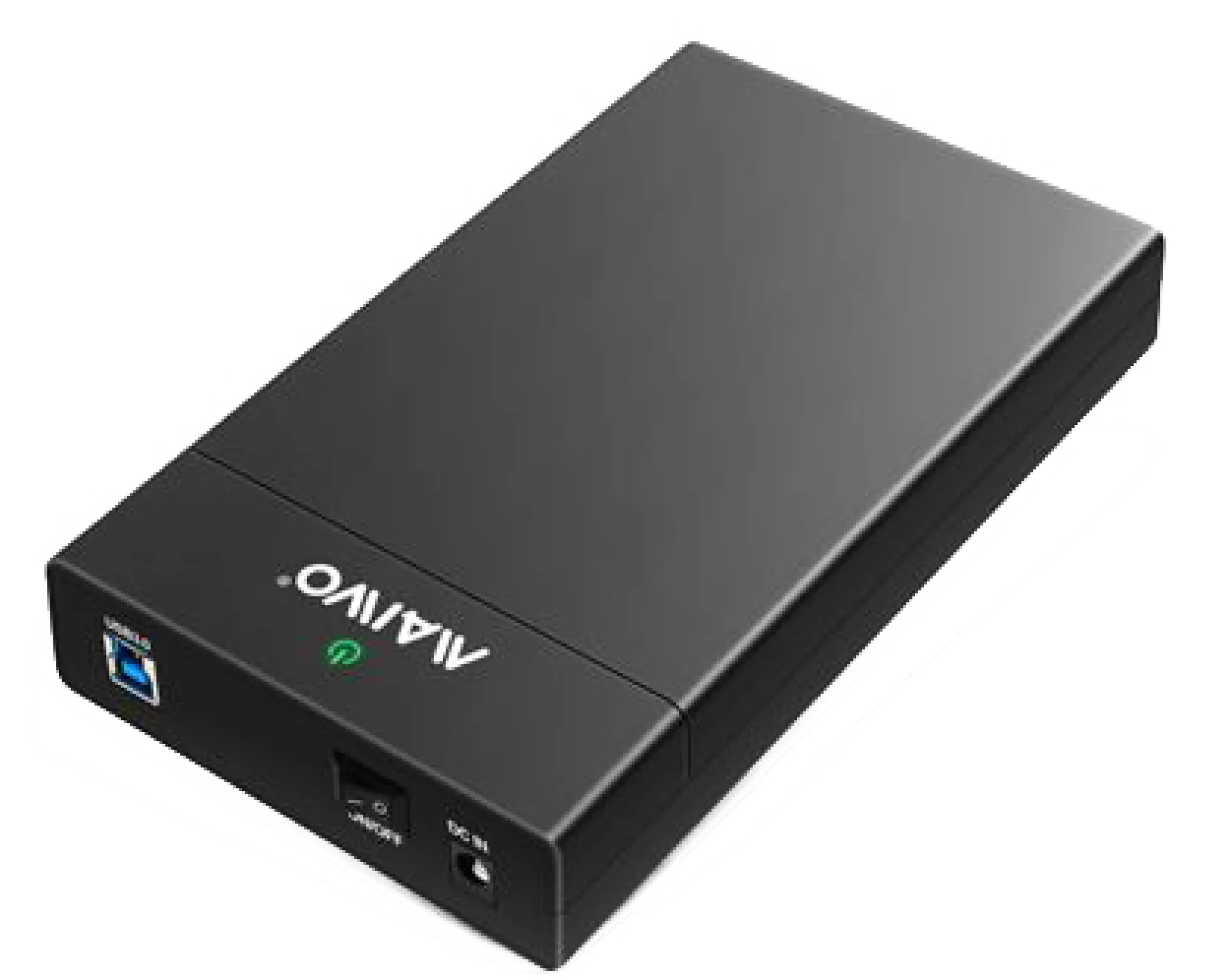 External HDD enclosure, USB 3.0, 3,5" HDD, USB-A, sort