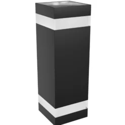 Facadelampe Torre Ring, udendørs LED, firkantet, 18W, CCT, 230V, IP54, sort