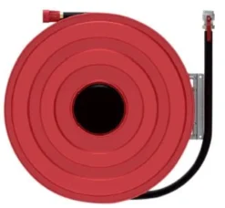 Falck slangevinde 1SW, 30 meter, 1" slangestørrelse, hvid letvægtsslange, på svingarm