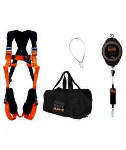 FallSafe Basic 4 faldsikringssæt, 10 meter, med sele og taske