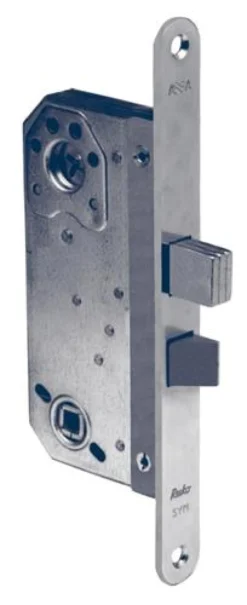 Fal-rigellås Assa 8765U/blik, højre, 50 mm dornmål, el-forzinket stål - ASSA ABLOY