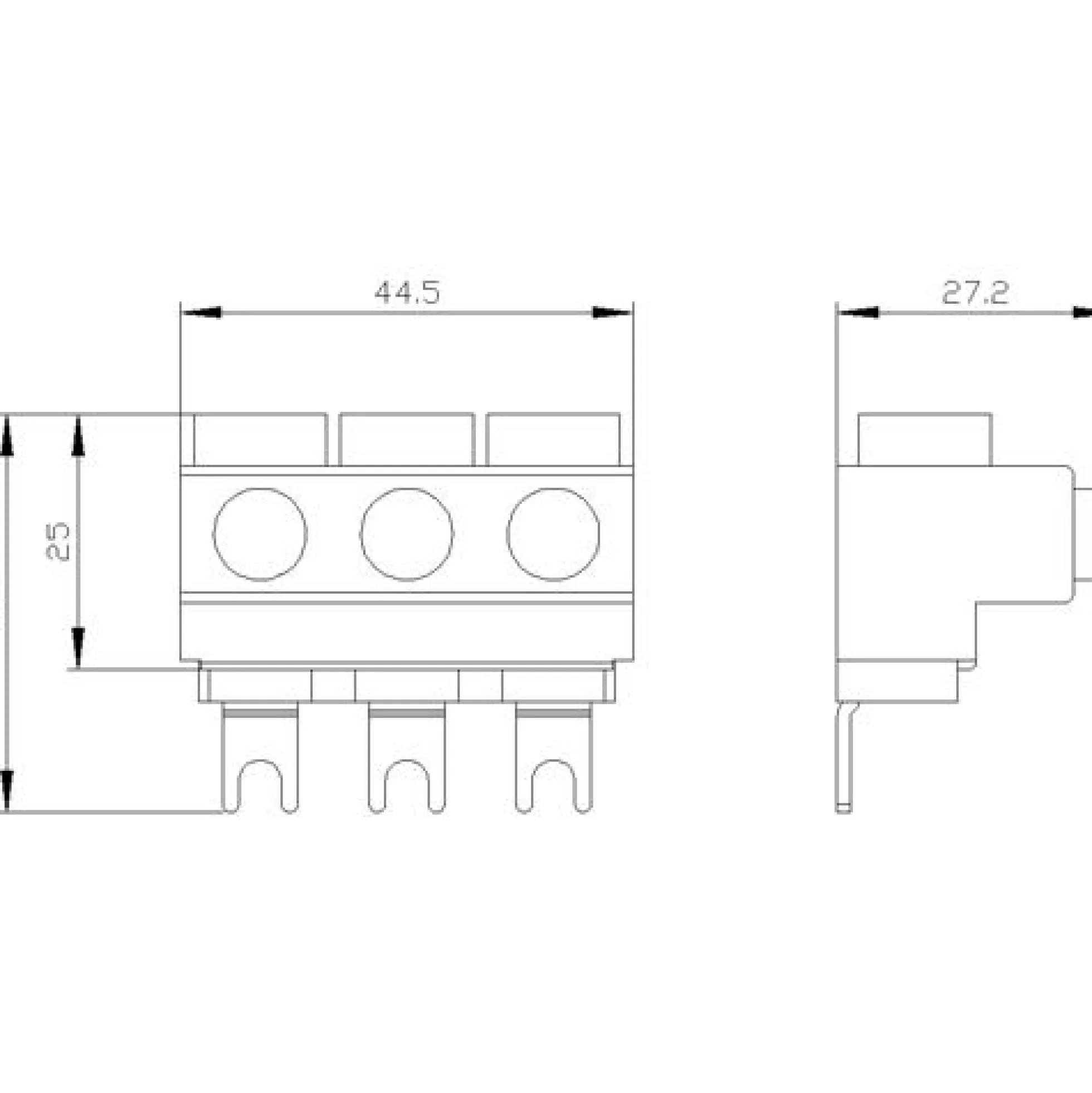 3-faset tilslutningsblok, S0/S00 - Siemens