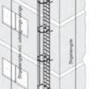 Fast stige, aluminium, 2,8 meter