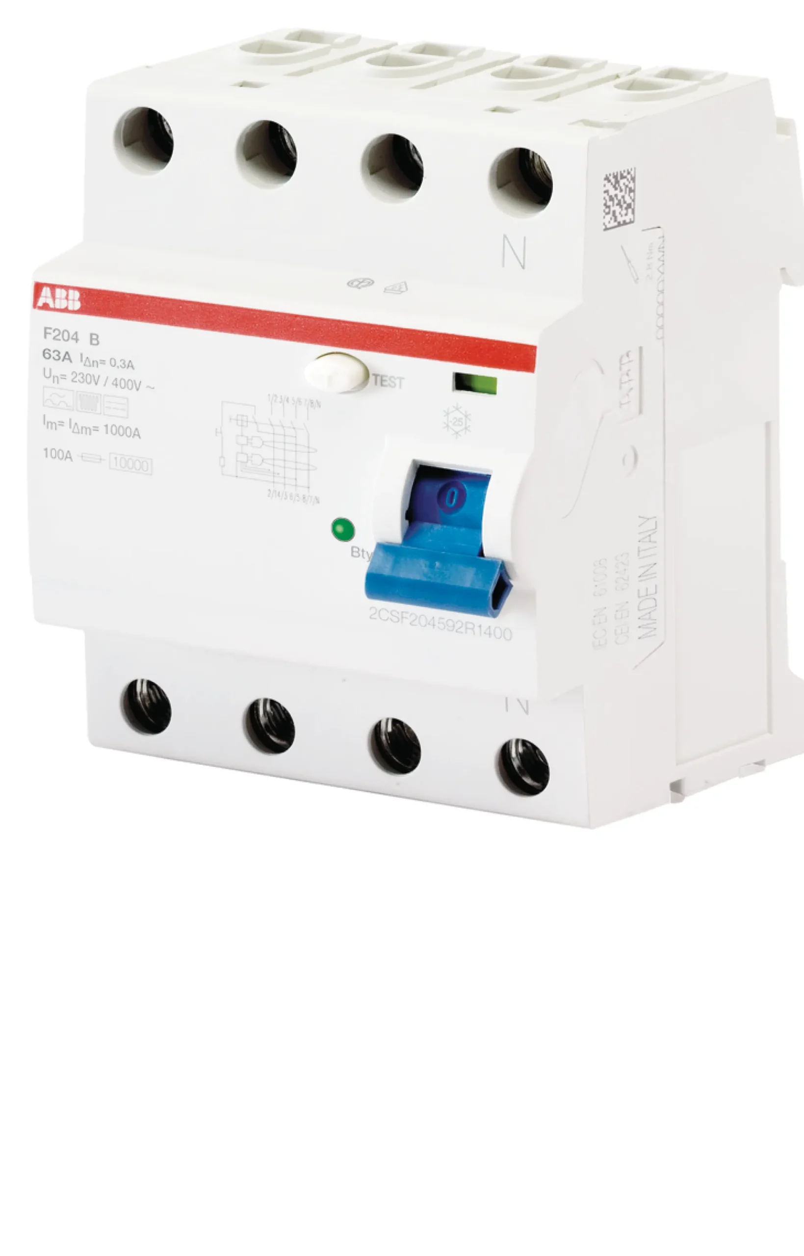 Fejlstrømsafbryder AC/DC RCCB HPFI 4P 40 A 30 mA type B