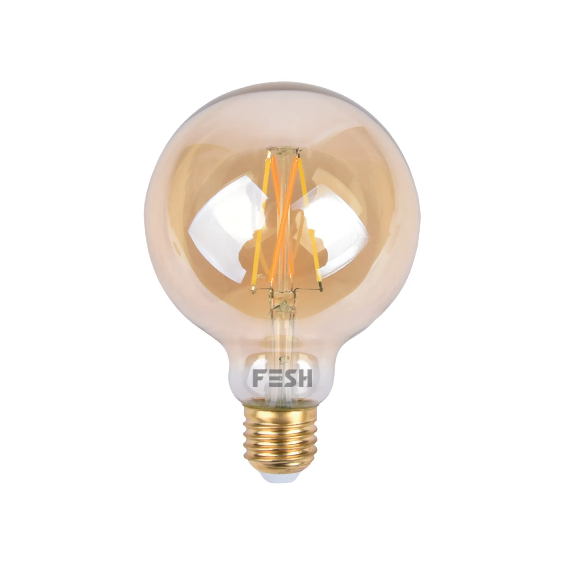 FESH SMART HOME LED Globe Ø125, kold/varm DEKO E27 5,5W amber