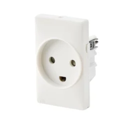 FESH SWITCH Curveline stikkontakt med jord, 1½ modul