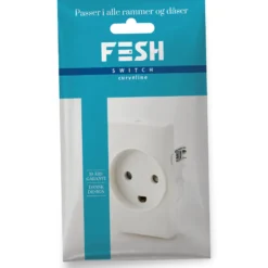 FESH SWITCH Curveline stikkontakt med jord, 1½ modul