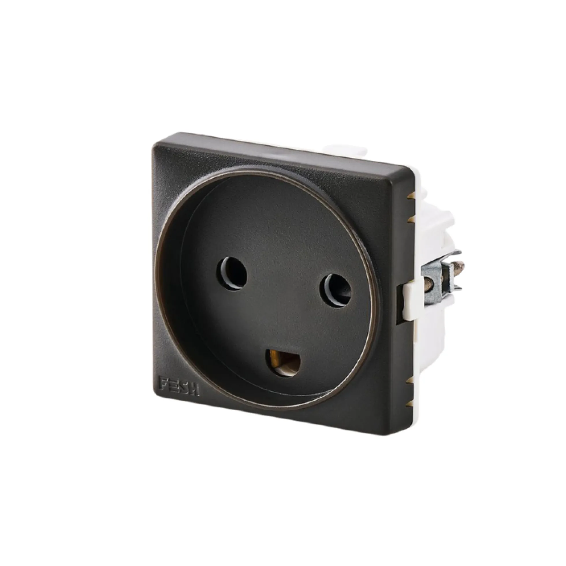 FESH SWITCH Curveline stikkontakt med jord, 1 modul