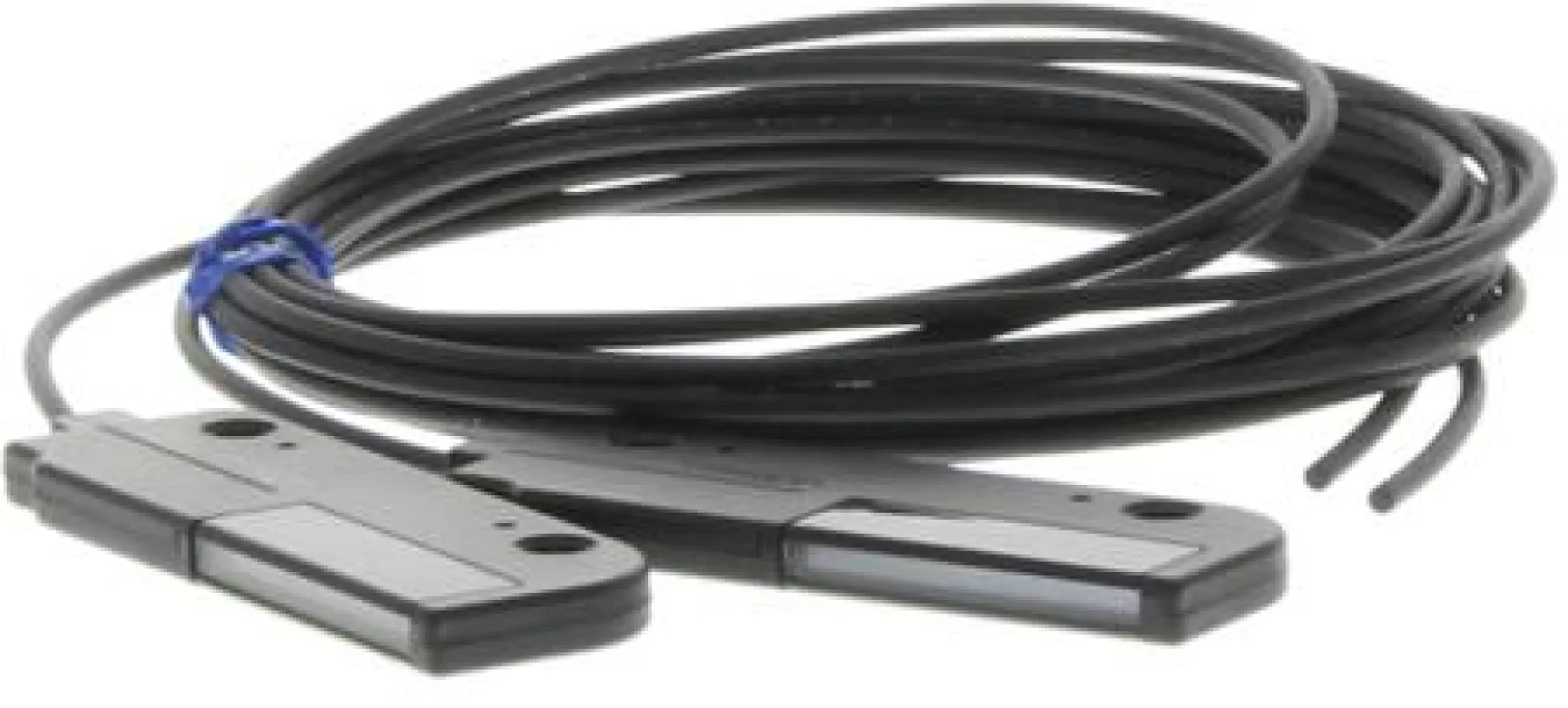 Fiberoptisk sensor, E32-T, gennemgående bjælke, 30mm område, høj-flex fiber R1, 2 meter kabel