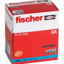 Fischer GK gipsdybel, 1 & 2 lag gips, nylon