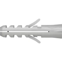 Fischer nylondybdel S12, til 8-10 mm skrue, 12 mm diameter, grå