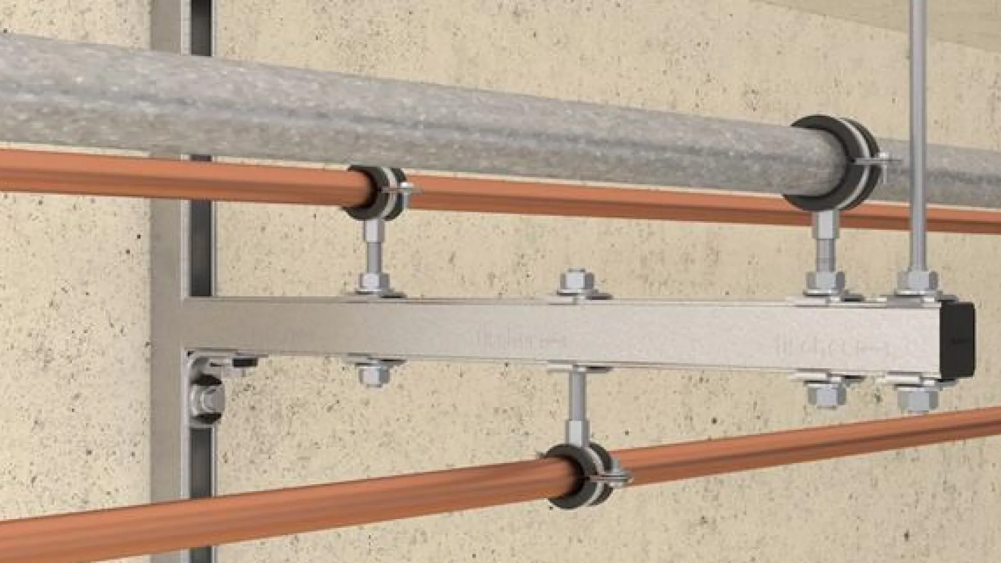 Fischer rørbøjle FRS-L Uni, 101-110 mm, M8/M10