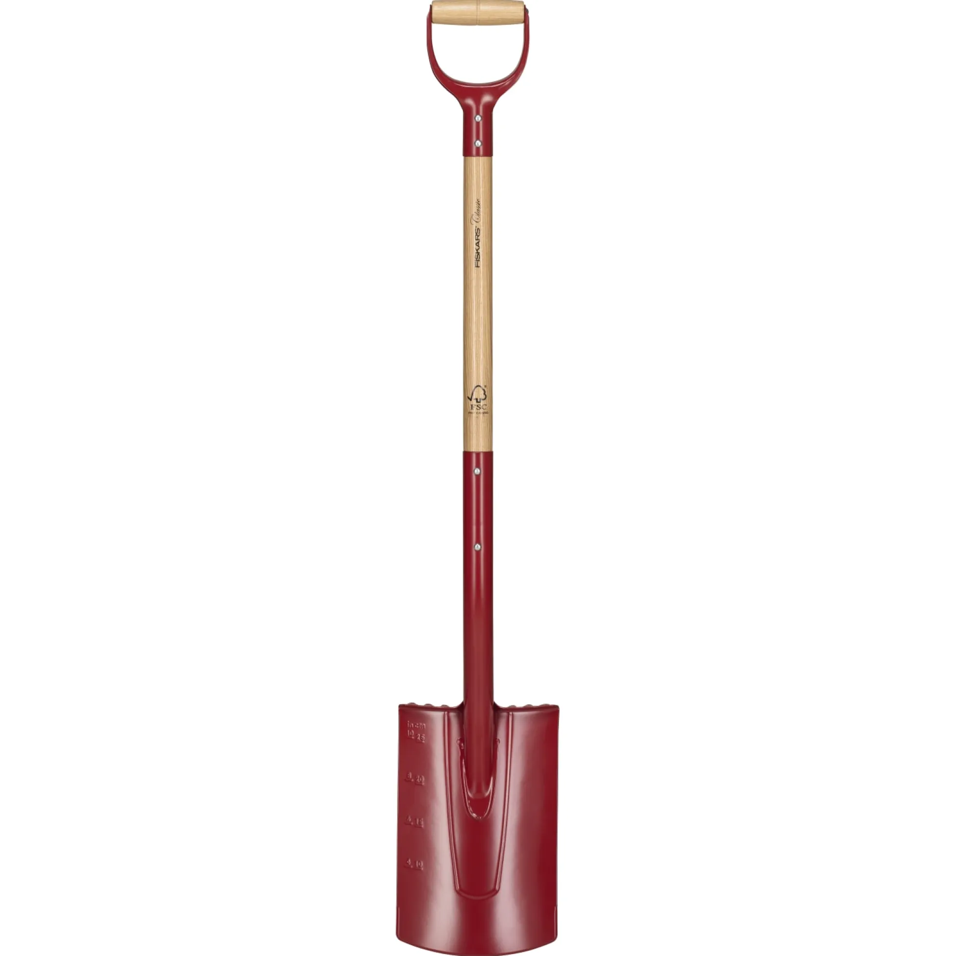 Fiskars Classic spade, afrundet, FSC, lang model, 1220 mm