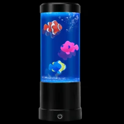 Fiskelampe RGB, bordlampe, 23 cm høj, Ø9 cm