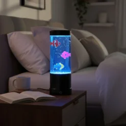 Fiskelampe RGB, bordlampe, 23 cm høj, Ø9 cm