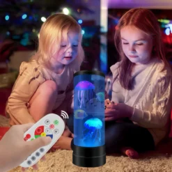 Fiskelampe RGB, bordlampe, 30 cm høj, Ø11 cm