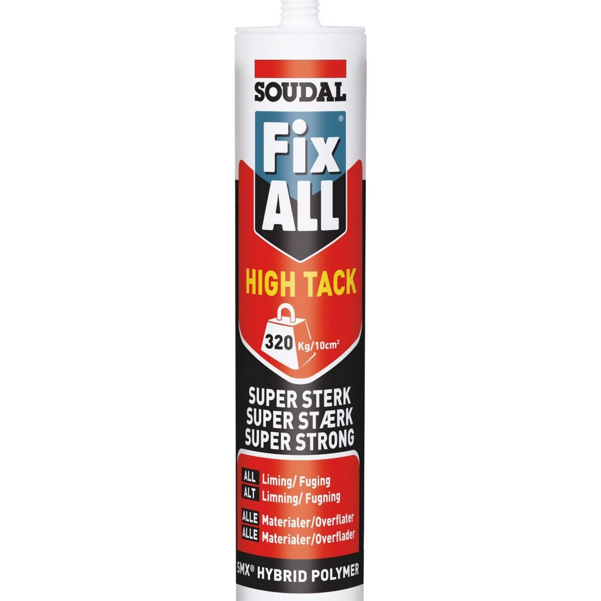 Fix All High Tack montagelim, 290 ml, aluminium grå