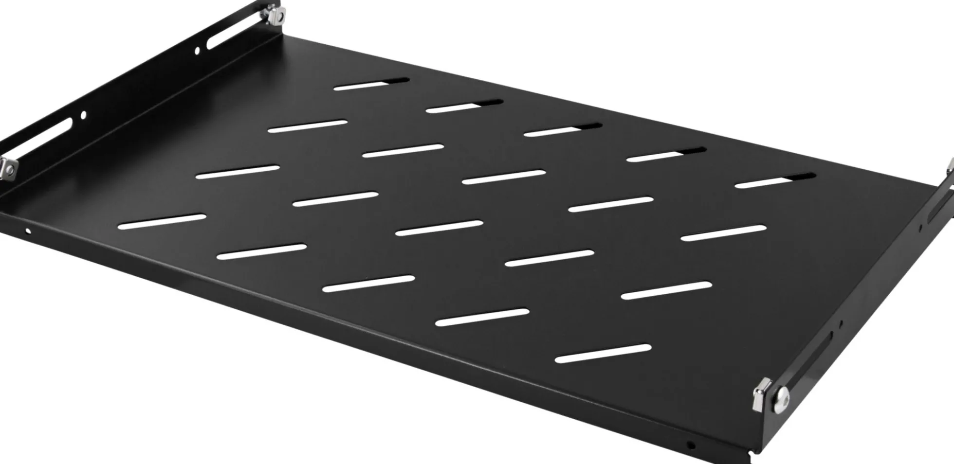 Fixed shelf, 1U, 275mm deep, max 60kg, black