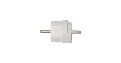 Flad stikprop vinkel, schuko mini, hvid - Elworks