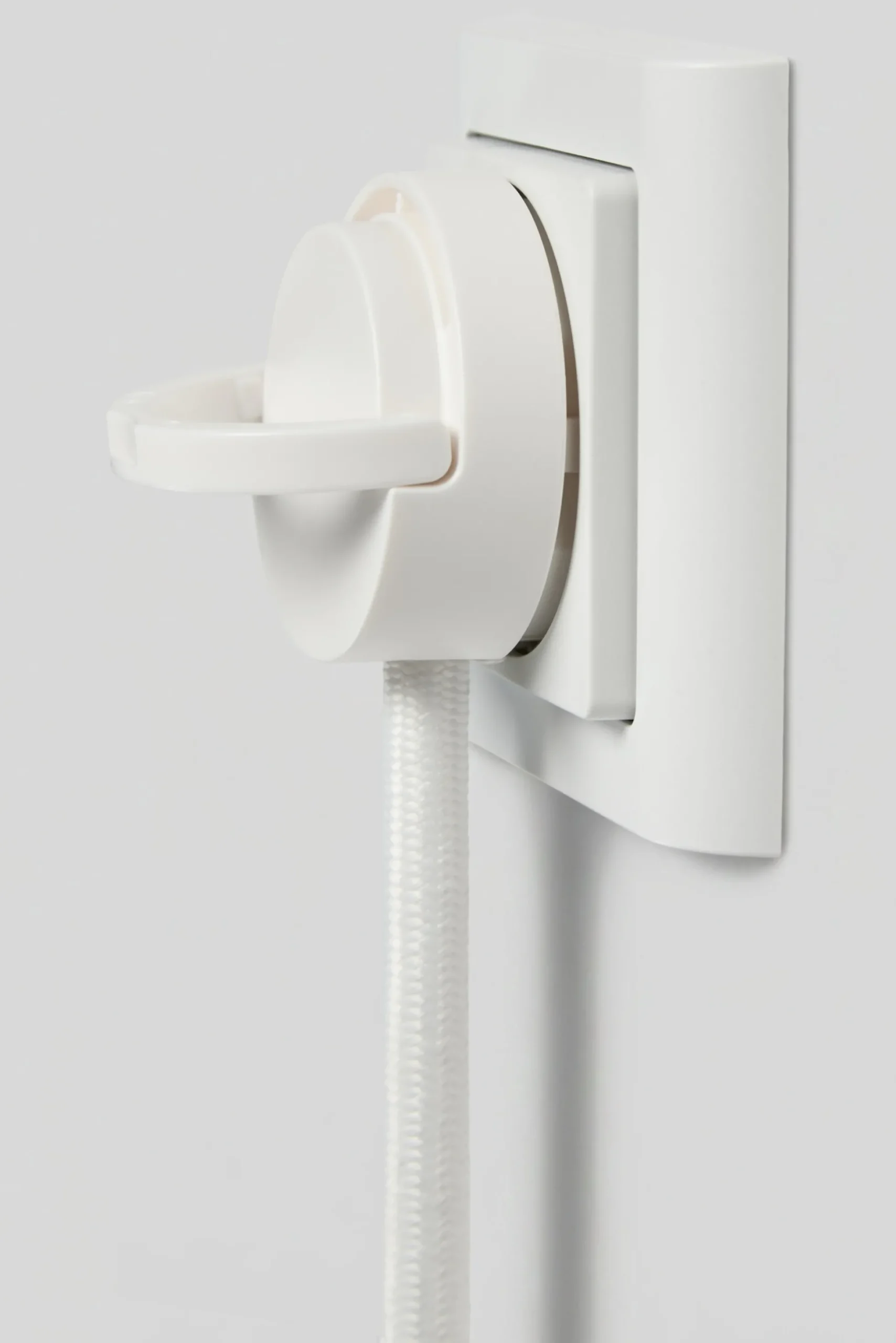 Flad stikprop vinkel, schuko mini, hvid - Elworks