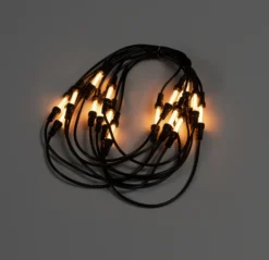 Flagstangskæde, 5x20 LED, 1850 K, sort ledning - Konstsmide