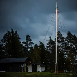 Flagstangskæde, 5x20 LED, 1850 K, sort ledning - Konstsmide