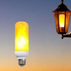 Flamme pære E27, IP20, 3W, 60LED, hvidt lys