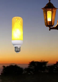 Flamme pære E27, IP20, 3W, 60LED, hvidt lys